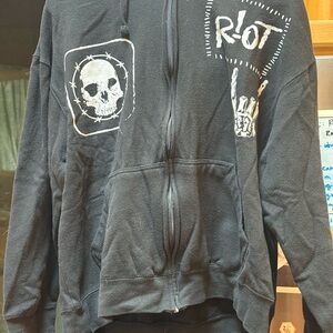 Black Graphic Hoodie